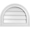 Ekena Millwork Round Top Surface Mount PVC Gable Vent w/ 2"W x 1-1/2"P Brickmould Frame, 18"W x 14"H GVPRT18X1402SN - alternate 1